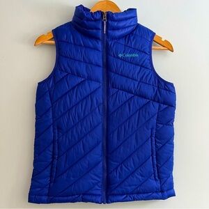 Columbia Kid’s Puffer Vest Purple Blue Size Medium 10-12 Unisex